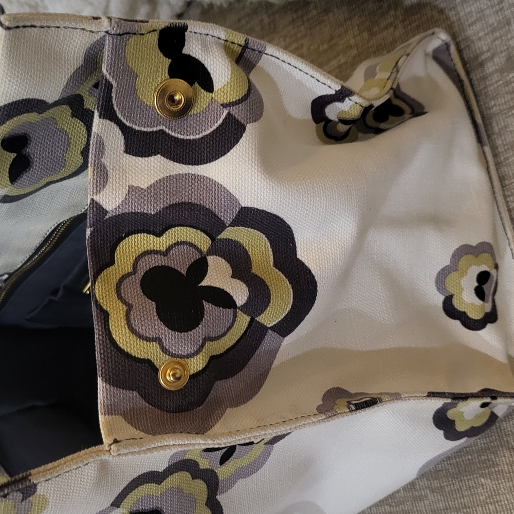 Miu Miu Floral Canvas Tote Bag - Black and Cream - Picture 8 of 9